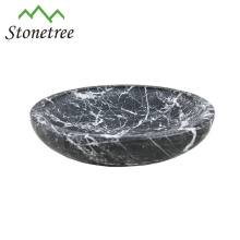 white marble small serving bowl